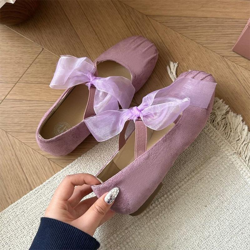 French Retro Square Head Shallow Mouth Flat-soled Single Shoes Women's 2025 New Summer Skirt Versatile Soft-soled Mary Jane Shoes