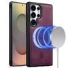 LC.IMEEKE L6 For Samsung Galaxy S23 Ultra Case PU Leather Coated PC TPU Phone Cover Magnetic Case