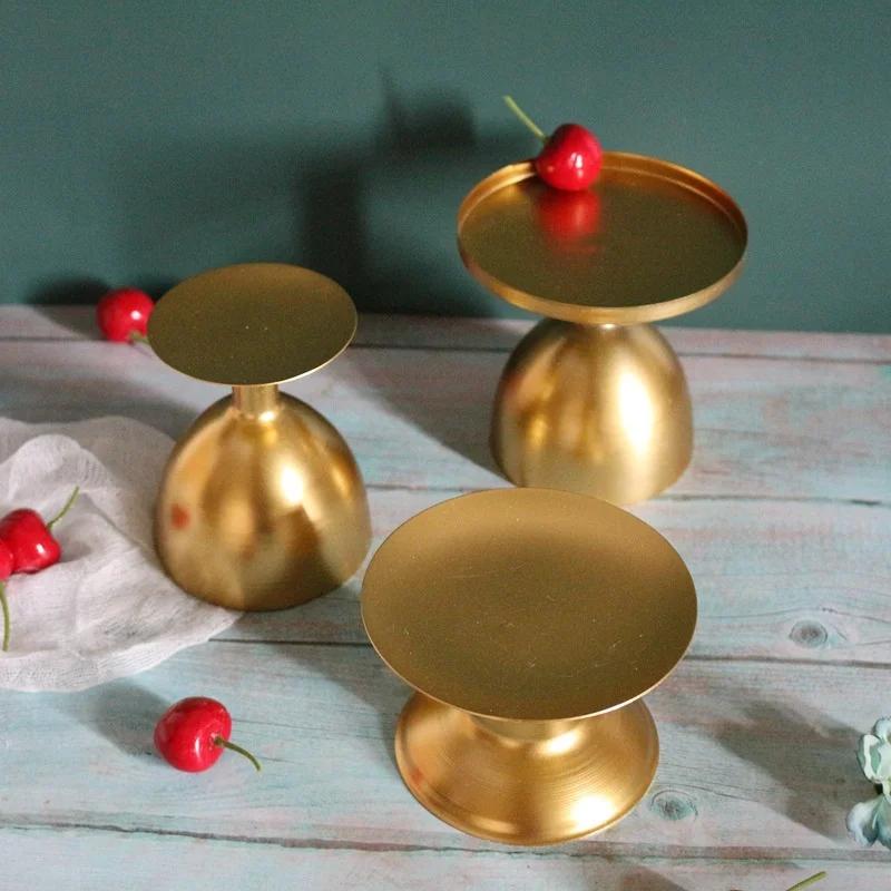 Nordischer Kerzenhalter aus Schmiedeeisen in Gold, Dekoration für Zuhause, Wohnzimmer, Esstisch, Leuchter, Hochzeit, Heimdekoration, Handwerk