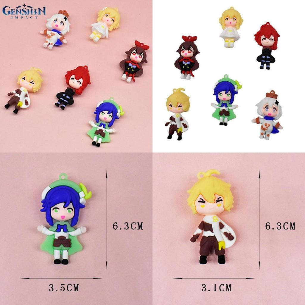 Genshin Impact Aether Diluc Lumine Venti Paimon Figura in PVC Modello Giocattolo