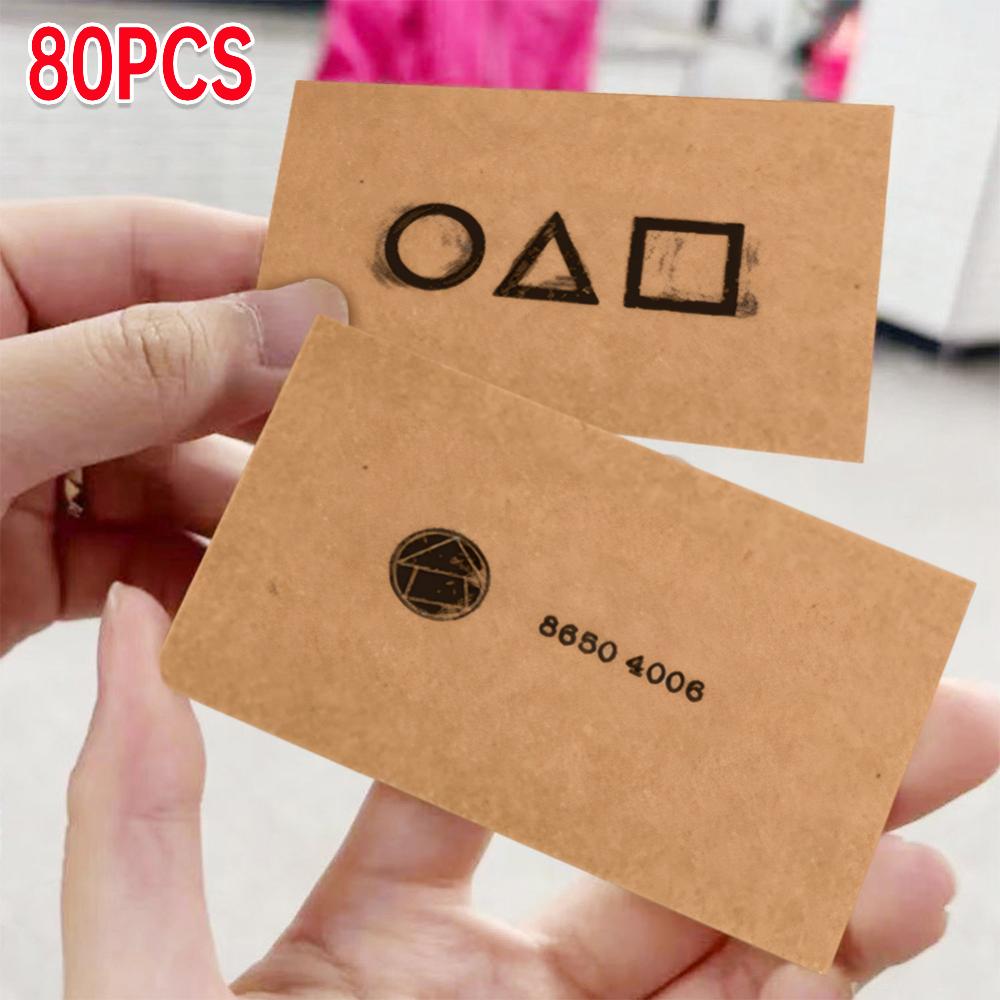 

80-200 шт. Корейские пригласительные билеты на игровую вечеринку, косплей, аниме, квадратные, треугольные, круглые, открытки, бумажные карточки для украшения вечеринки