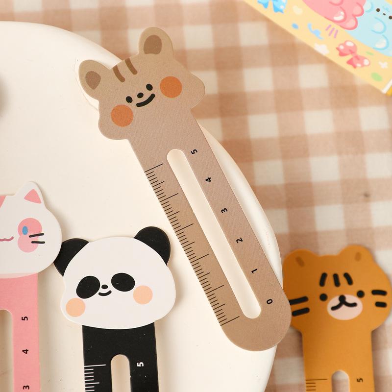 30pcs Ruler Bookmarks for Books Animal City Series Cartoon Cute Gifts Student Stationery Book Holder Teacher Prize Gifts