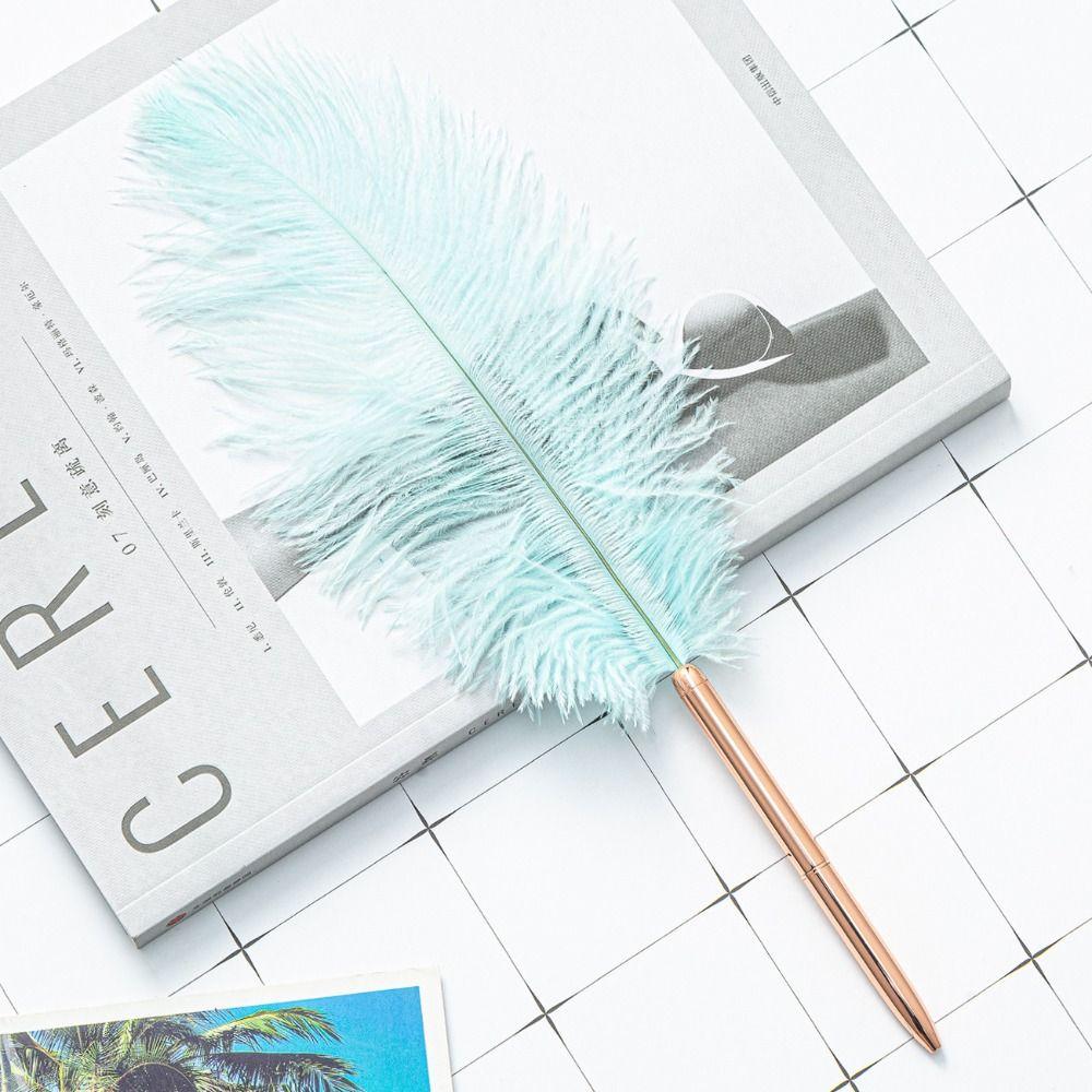Quick-Drying Signature Pen Flurry Feather Ballpoint Pen Creative Neutral Gel Pens  School