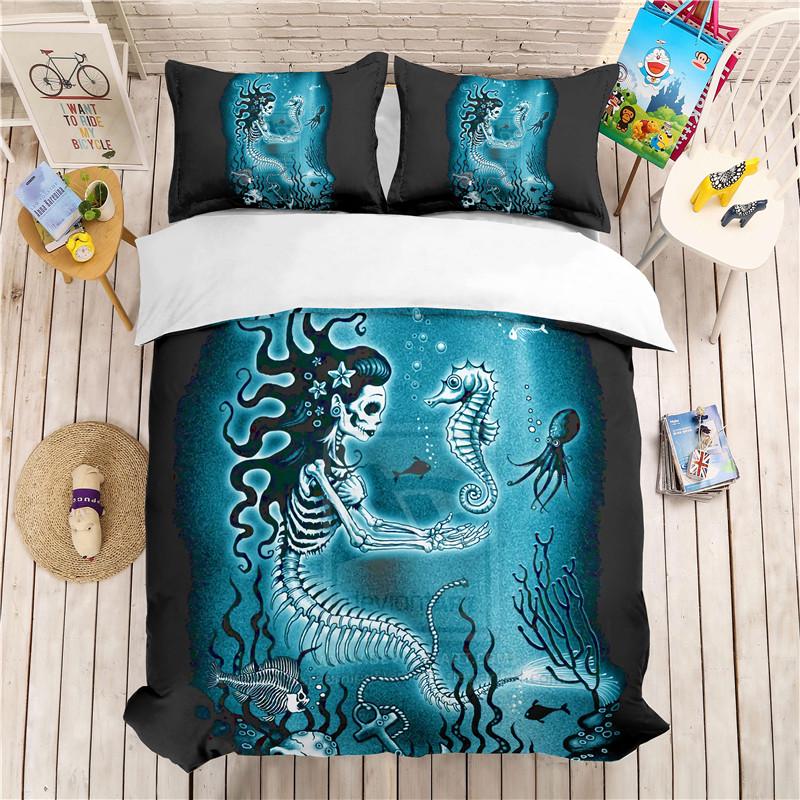 Mermaid Pattern Duvet Cover 3d Printed Bedding Set Eu Au Us Size At Affordable S Free Real Reviews With Photos Joom Mermaid Pattern Duvet Cover 3d, Mermaid Bedding King Size