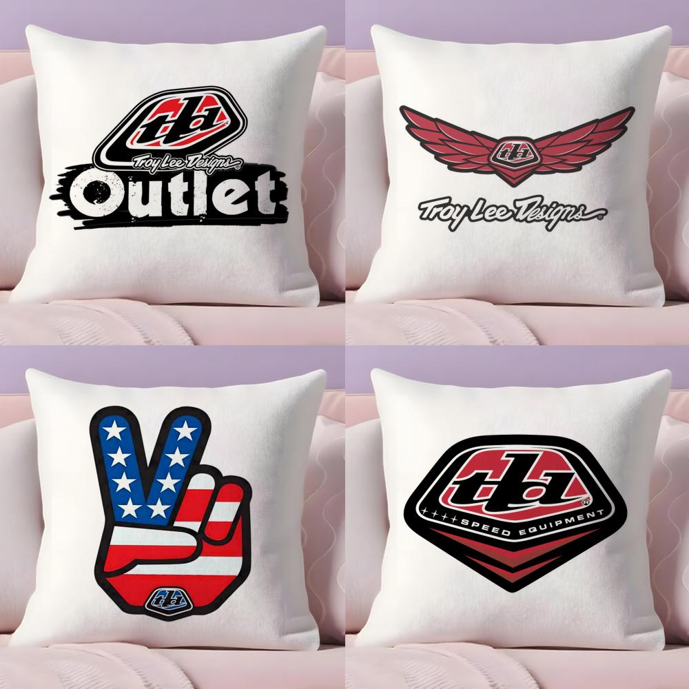 T-Troy Lee Cushion Cover Plush Fabric Soft Double-Sided Printed Sofa Pillow Case Colorfast Home Decor Gift