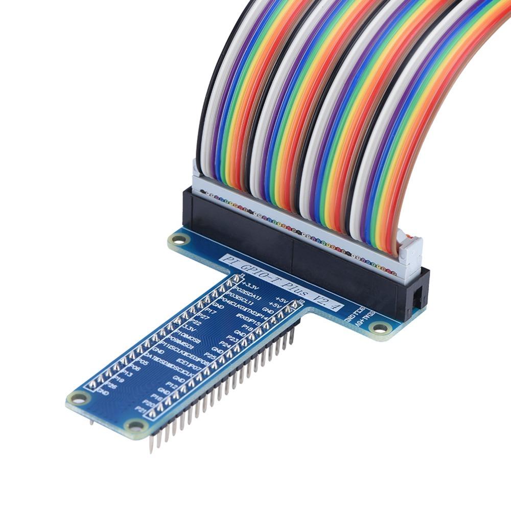 Cavo Piatto a 40 Pin Scheda di Estensione GPIO Pratica Facile da Usare Tipo T Adattatore GPIO GPIO per per Raspberry Pi 1B+/ 2B/ 3B
