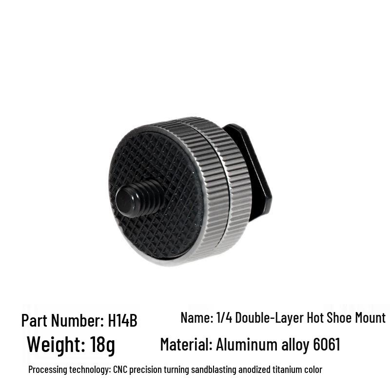 

Поворотне кріплення «холодний башмак» для мікрофона/спалаху камери 58 з тримачем для телефону та портом/гвинтом для розширення.