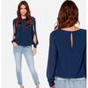 Premium Quality Women's Long Sleeve Cold Shoulder Fashion Loose Shirt Tops In Vibrant Colors