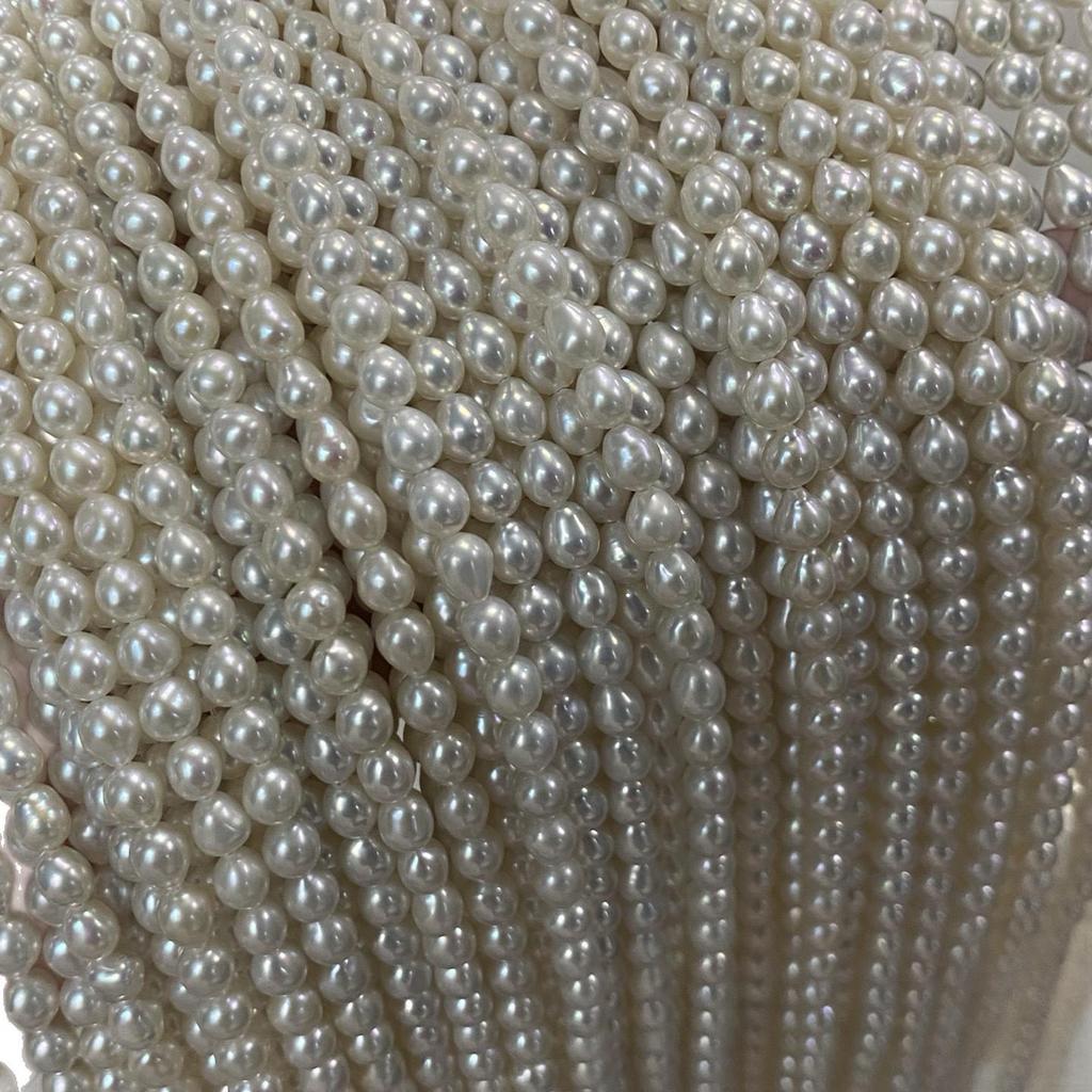 Natural Freshwater Pearls 4-5mm AK Keshi Light Bulb Shape Semi-finished DIY Necklace Materials