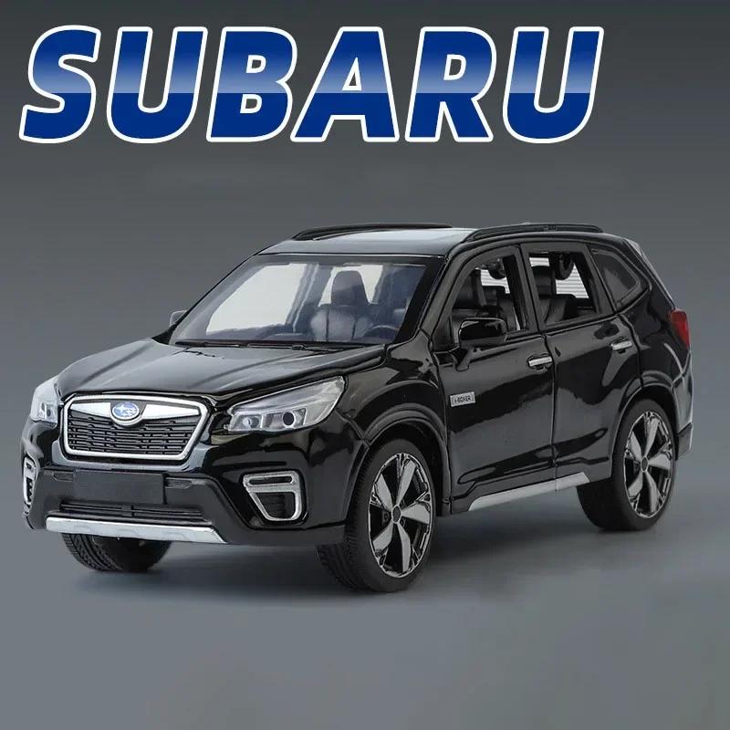 1:30 Subaru Forester WRXSTI Car Model Diecast Metal Shock Absorption Off-road Vehicles Models Sound Light Collectible Item