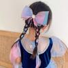 1PC Chiffon Bow Hair Clips For Baby Girls Colourful Long Ribbon Children Hairpins Sweet Princess Baby Hair Accessories New Style