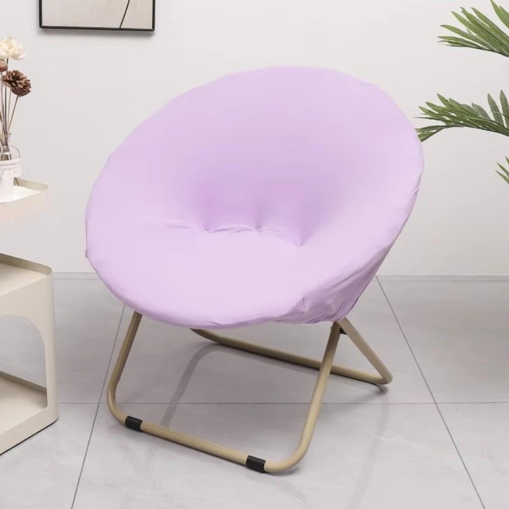PU Saucer Chair Cover Round Elastic Moon Chair Protector Anti-slip Solid Color Lazy Recliner Slipcover Fit Outdoor Chair