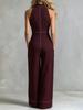 2026 Women's Sleeveless Stand Collar Casual Jumpsuit