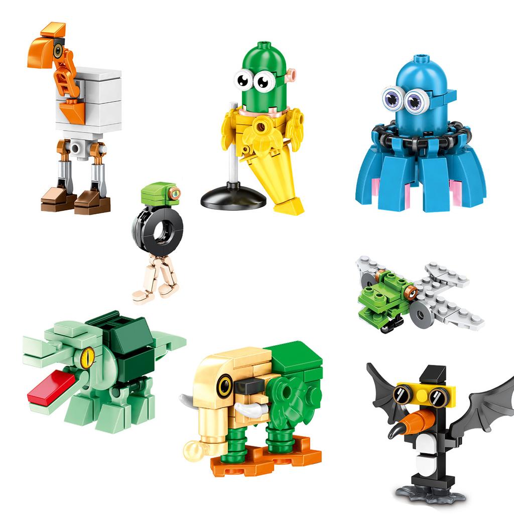 LiriLi Larlla Figure Block Toy Bombombini GuziniBrr Brr PatapimTralalero Tralala Figure Toys Building Blocks for Children