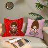 Anime M-Monchhichi Cushion Cover Car Throw Pillow Case For Sofa Car Christmas Gift 40x40cm 45x45cm