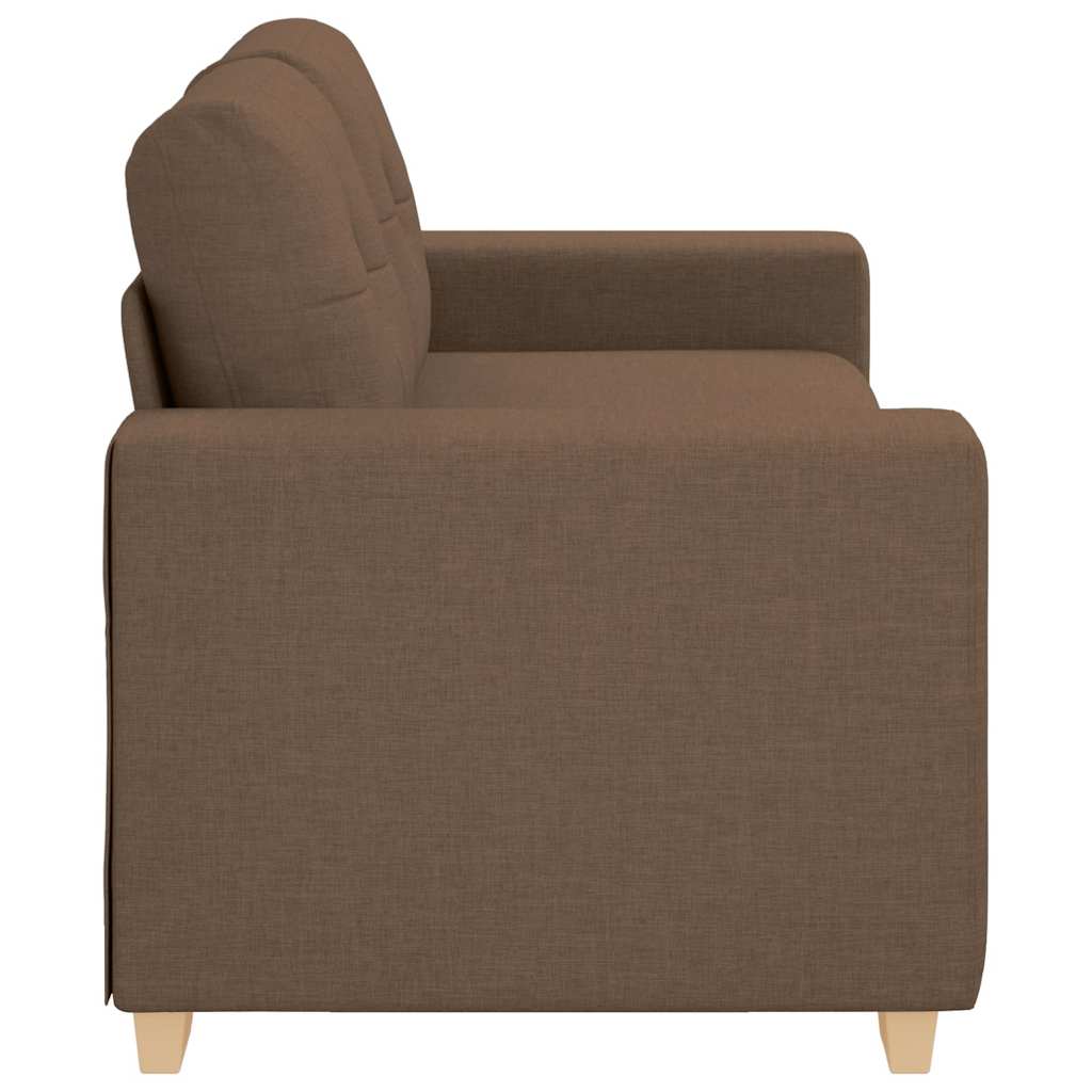 Loveseat Sofa In Brown 180 X 77 X 82 Cm Fabric