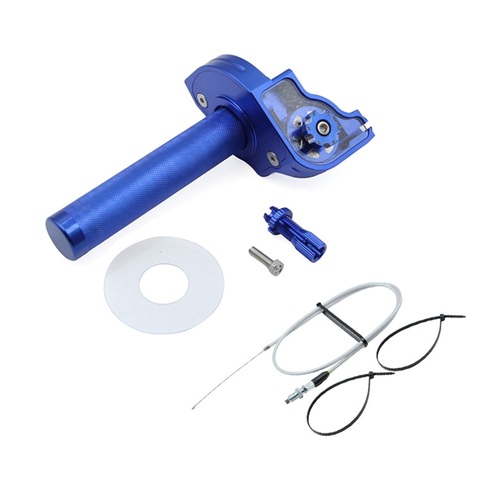 22mm CNC Aluminum Quick Twist Throttle Grip with Cable Motorcycle Accelerator Handlebar for Dirt Pit Bike ATV Quad