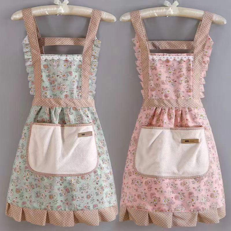 Stylish Stain-Proof Cotton Canvas Kitchen Apron - Breathable & Wear-Resistant Cooking Coveralls