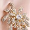 Women Brooch High-Gloss Rhinestone Inlay Sparkling Irregular Shape Lapel Pin Non-Slip Buckle Scarf Badge Clothing Sweaters Collars Bags Accessories