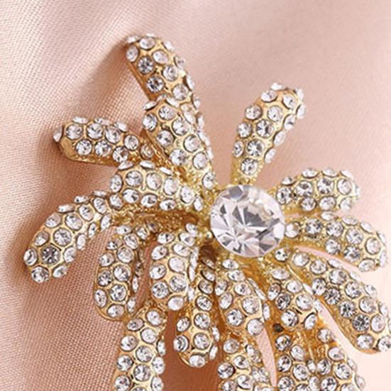 Women Brooch High-Gloss Rhinestone Inlay Sparkling Irregular Shape Lapel Pin Non-Slip Buckle Scarf Badge Clothing Sweaters Collars Bags Accessories