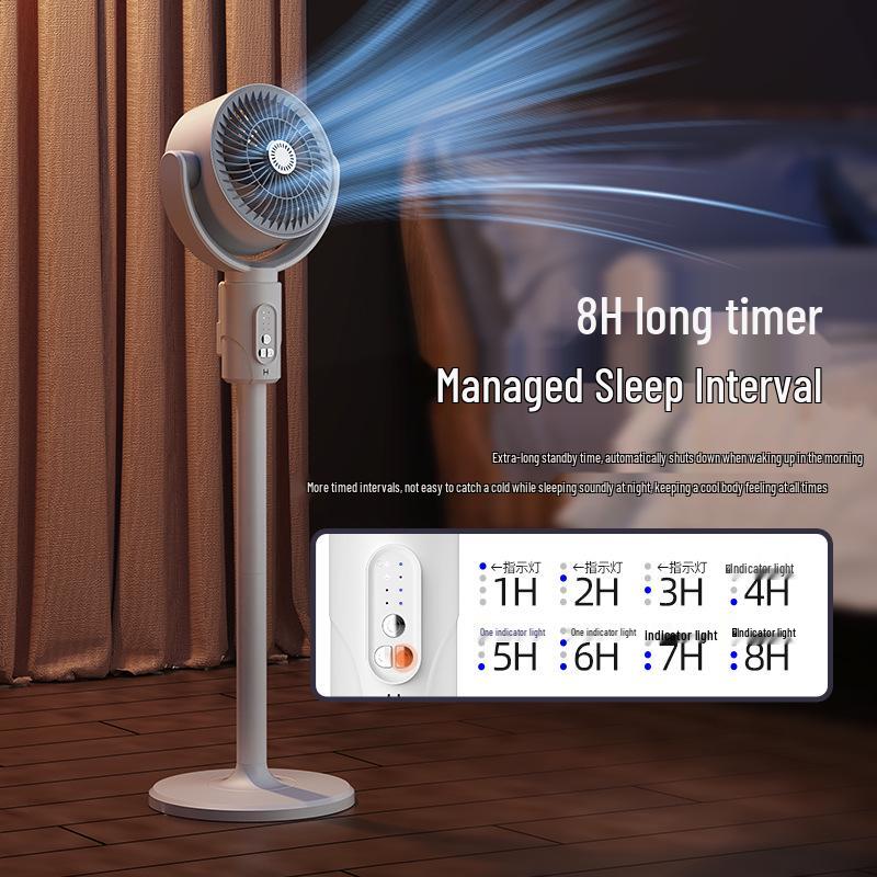 Household Electric Fan with Remote Control - Dual-Use Table & Floor, Oscillating Vertical Fan