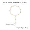 Baroque Irregular Imitation Pearl Y-shaped Necklace for Women Dainty Faux Pearl CCB Resin Bead Chain Necklace Party Jewelry Gift