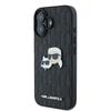 Karl Lagerfeld KLHCP16SPGKLKCPK iPhone 16 6.1" black/black hardcase Monogram Karl&Chaoupette Head Pin