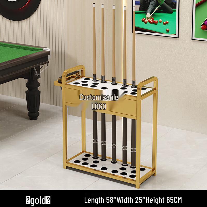 12-Hole Iron Art Billiard Cue Rack