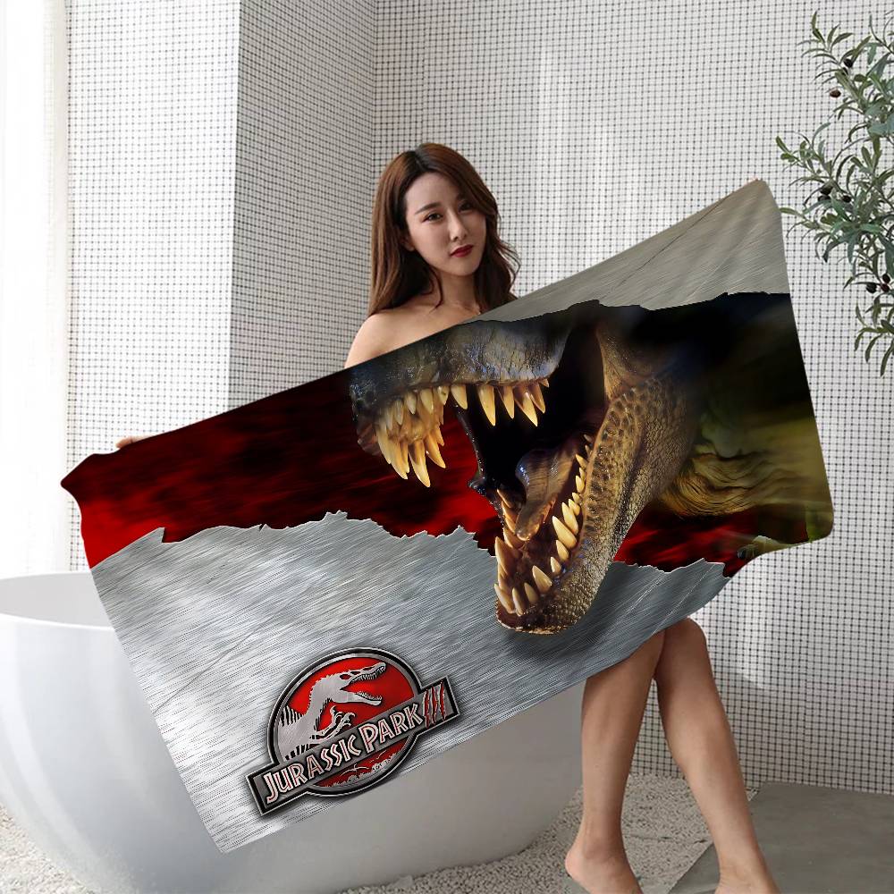 Dinosaur Cartoon Jurassic Park Microfiber Printed Beach Towel Mountain Climbing Yoga Beach Swimming Running Absorbent Soft Towel