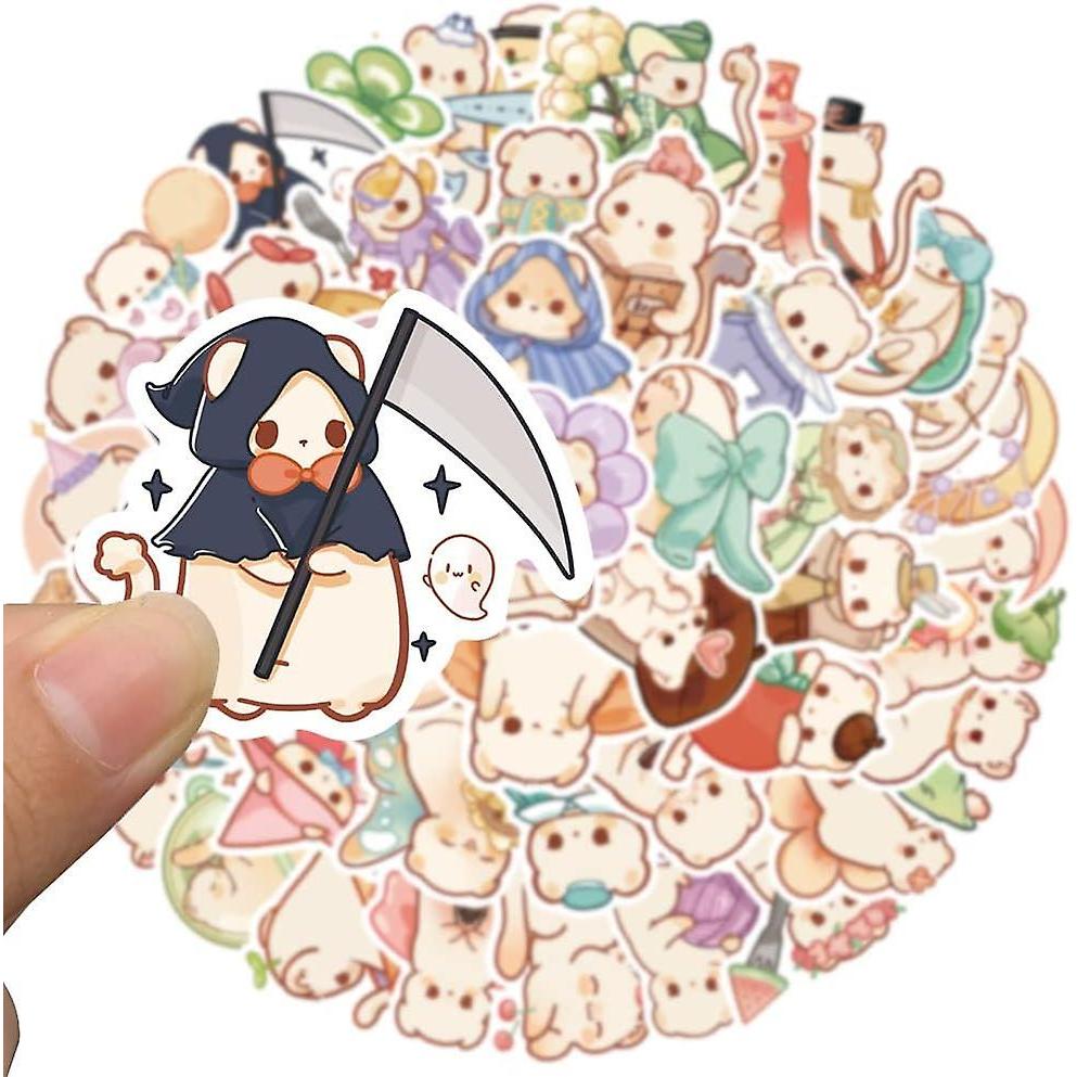 50pc Cute Animal Water Bottle Stickers Pack,VSCO Waterproof Stickers,Dorm Room Decor Aesthetic Stickers for Water Bottle,Laptop,Phone,Journal Girls
