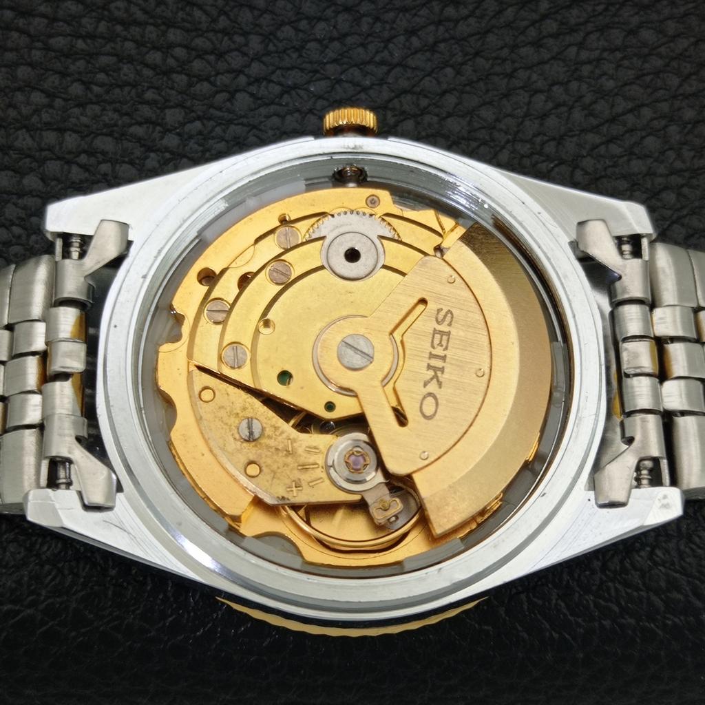 AUTOMATIC VINTAGE REFURBISHED SEIKO 5 JAPAN MENS WHITE DIAL WATCH A443186-1