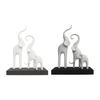 3D-gedruckte Elefantenfamilien-Statue Figur, Mama Papa und Tierbaby Kunstskulptur, Elefantendekorationen für Wohnzimmer Bücherregal Schrank Schreibtisch Tisch