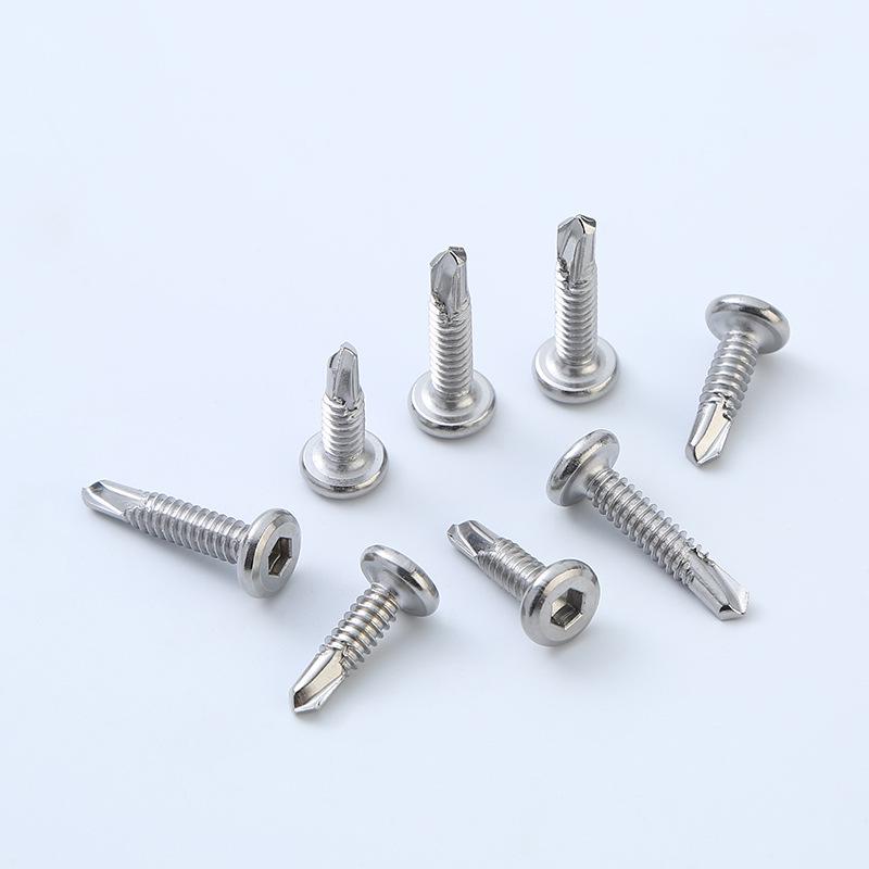 410 Stainless Steel Flat Head Hex Self-Drilling Dovetail Guardrail Screw