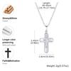 Xiaomi Vnox Double Cross Pendant Necklaces for  Women, Bling Shell Cross Necklaces, Christ Religious Faith Jewelry
