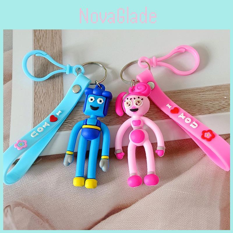 מחזיק מפתחות זוגי חמוד של Poppy Playtime קל משקל וקל לנשיאה