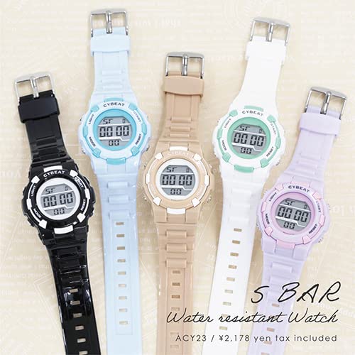 Sunflame ACY23-PU Women's Cybeat Digital Watch, 5 ATM Water Resistant, EL Backlight, Calendar, Alarm, Time Signal, and Stopwatch Functions, Purple