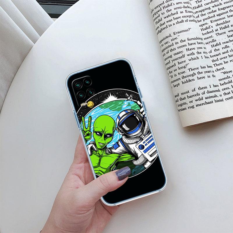 

Astronaut Space Alien UFO Transparent Phone Case for Motorola Moto G10 G20 G30 G31 G32 G34 G35 G41 G42 G50 G51 G52 G55 G60 G60S Motorola Moto G60