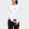Adidas Style Soft Sweatshirt With Logo Print Women Sportswear White GM1458