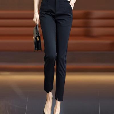 Women's Suit Pants Spring Summer New High Waist Slimming Black Skinny Casual Pants Petite Harem Pants Nine-point Trousers