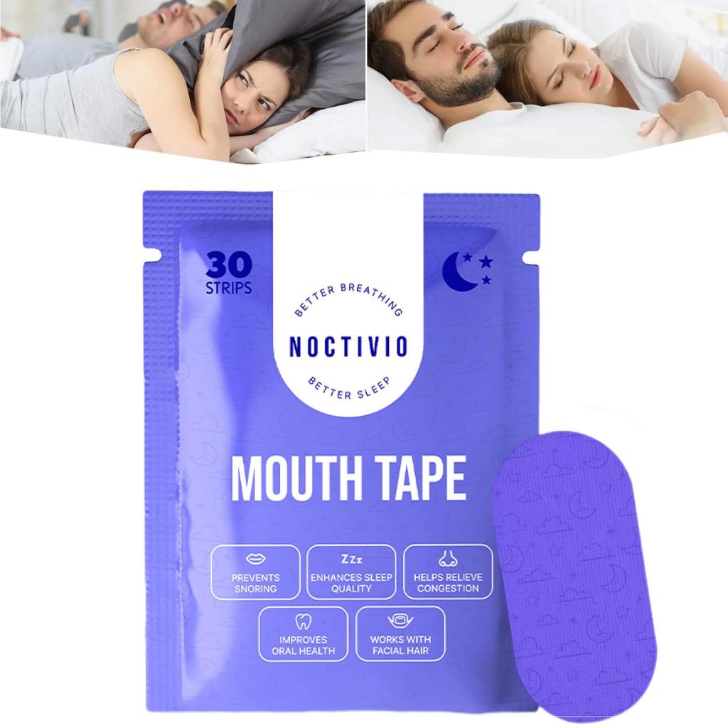 Bandelettes Buccales pour Apnée du Sommeil, Ruban Lèvres Anti-Ronflement, Bandes Respirantes pour le Sommeil, Lot de 30