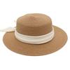 Diamond Lafite Straw Hat Female Hepburn Internet Celebrity Sun Hat Flat Brim Bow Literary Weaving Wholesale French Top Hat