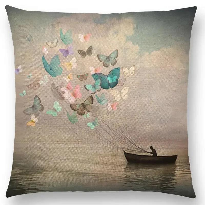 Neu Elegante Dame Liebliches Mädchen Shakespeare Stücke Fantasy Malerei Herz Frei Wunsch Meer Kissenbezug Sofa Wurfkissenbezug