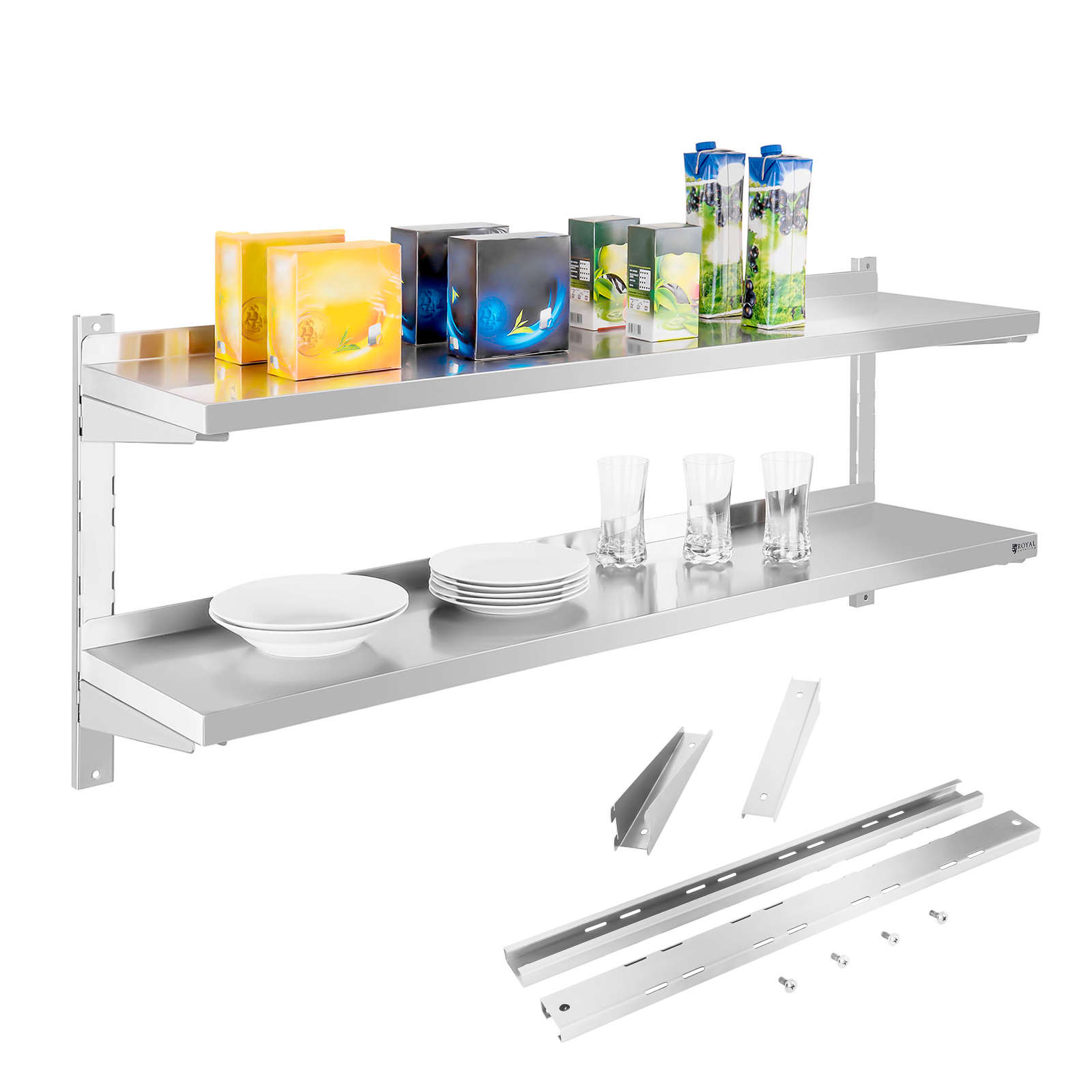 Steel Wall Shelf Double Hanging With