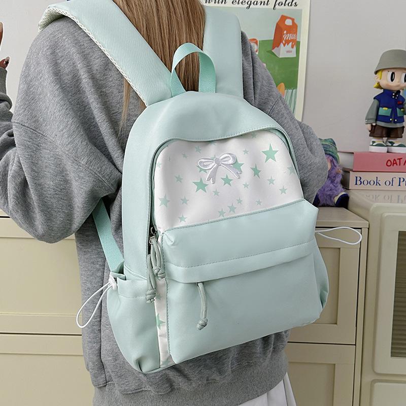 School bag, high-value Japanese-style bow backpack, fresh forest-style student backpack, lightweight backpack for women, lightweight backpack