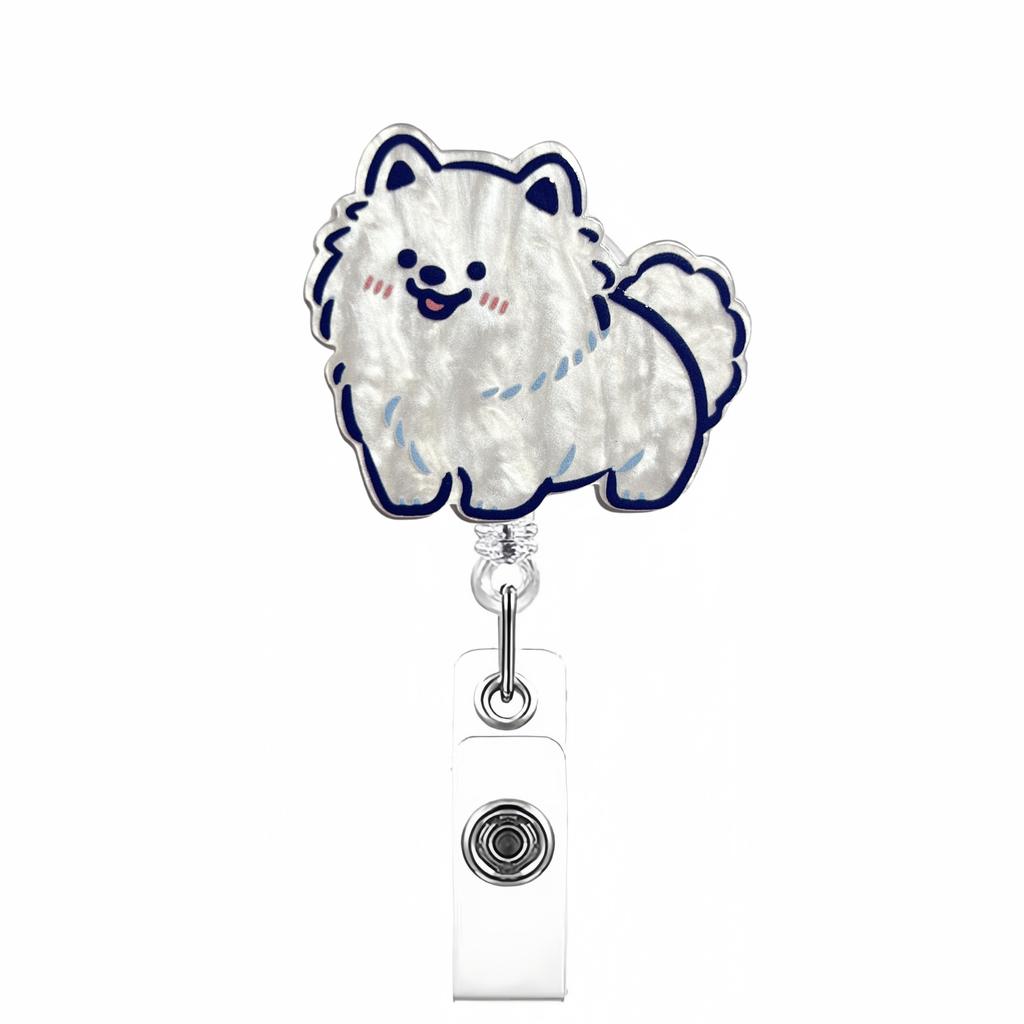 Id Badge Holder Acrylic Alligator Clip Dog Badge Holder Retractable Badge Clip For Nurse Doctor Office