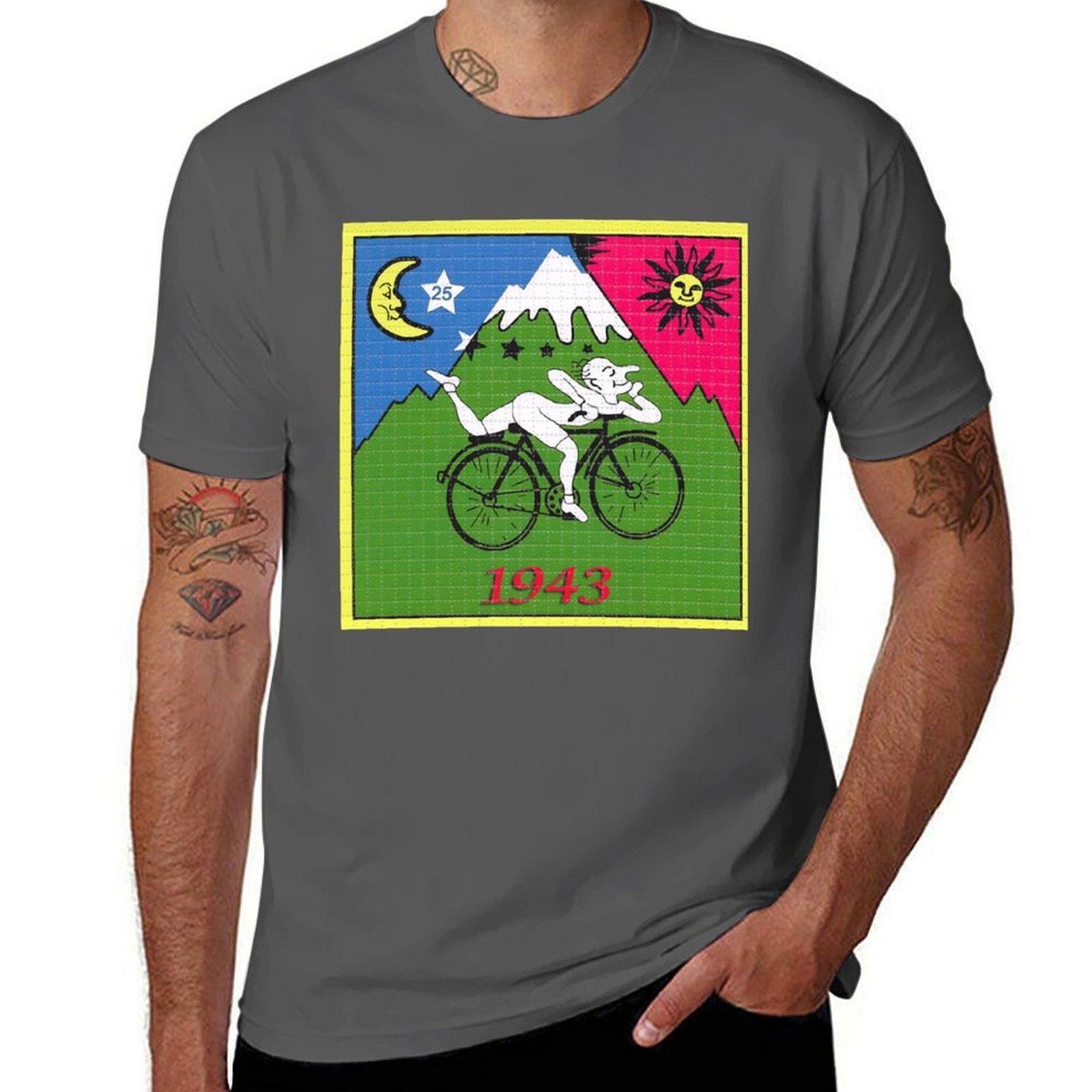 

Lsd albert hofmann bicycle day T-Shirt t shirts for man cotton soft man graphic t shirt man t shirts for men T-Shirt 4XL