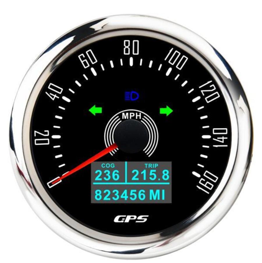 85mm 3in1 Digital GPS Speedometer Gauge w/COG Trip 160MPH For Car Marine Yacht