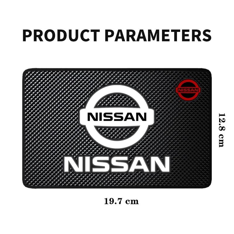 Samochodowa Silikonowa Mata Antypoślizgowa Emblemat Odznaka na Konsolę Wnętrza Mata Antypoślizgowa Do Nissan X-trail Qashqai Note Juke Sentra Patrol Navara