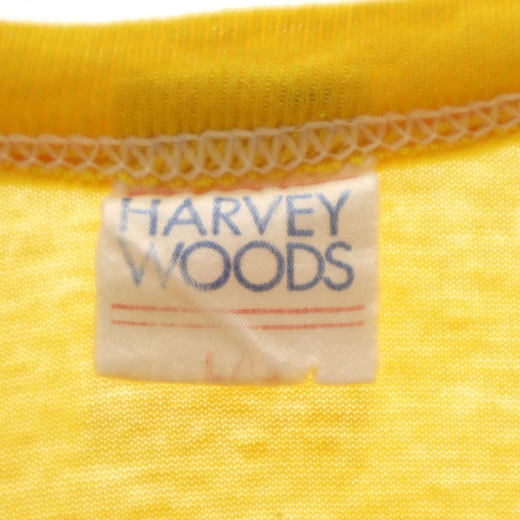 HARVEY WOODS 90er Jahre Made in Canada Altes Kurzarm-T-Shirt L gelb Herren Gebraucht