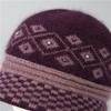 Mom Hat Women'S Season Warm Thickened Knitted Wool Hat Cold Grandma Old Lady Basin Hat